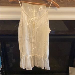 Sun & Shadow Cream Peplum Tank